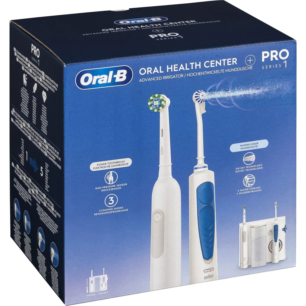 Filtru de aer pentru igiena orală, Oral-B, Capacitate 600 ml, Alb și Albastru