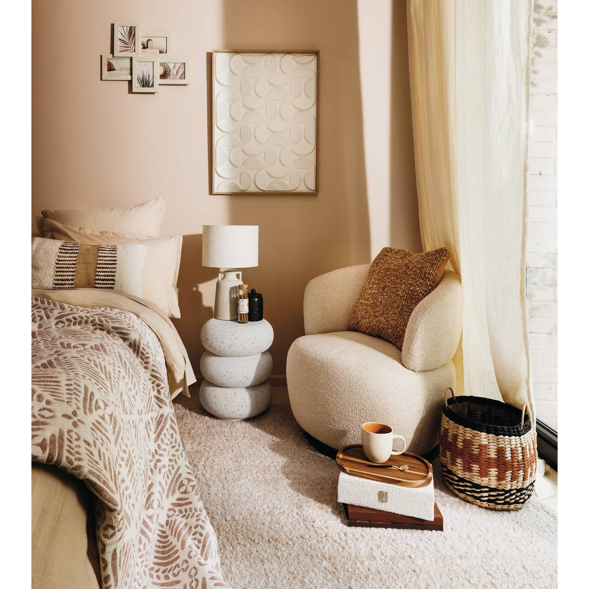 Pătură Atmosphera Etnik, 240x260 cm, Teracotă