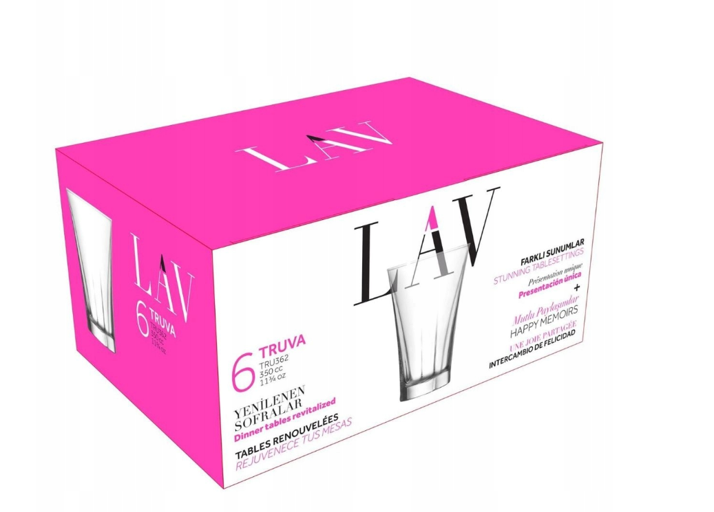 Set pahare cocktail LAV Truva, 350 ml, 6 buc.