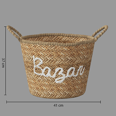 Coș de depozitare pliabil Atmosphera Bazar, 41cm, stuf