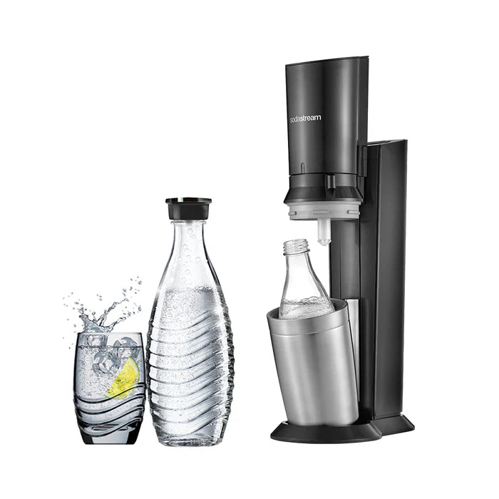 Set aparat de băuturi carbogazoase SodaStream Crystal 3.0, negru