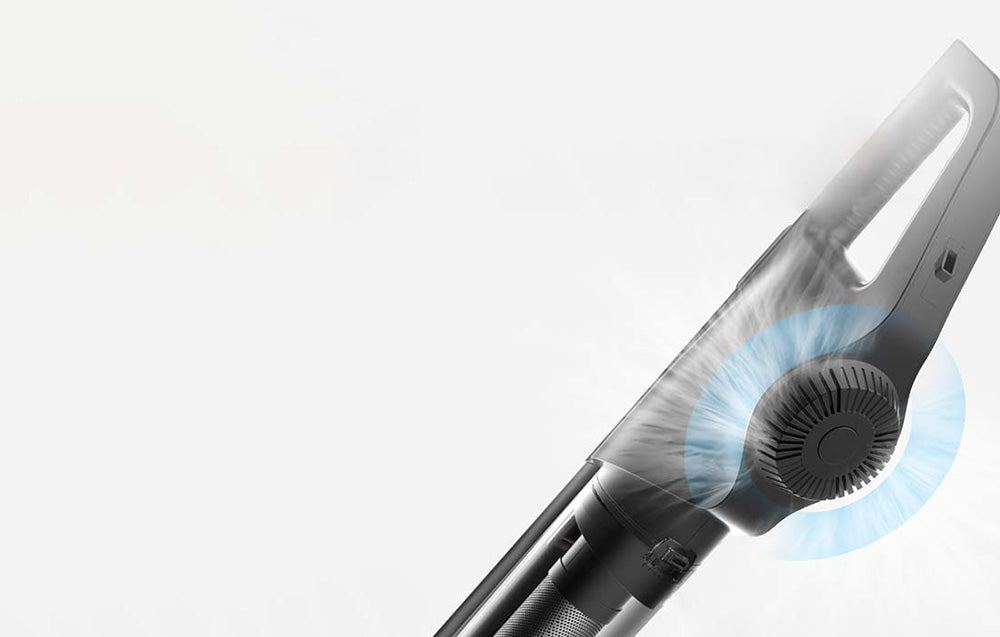 Aspirator vertical Deerma DX600, 600W, filtrare în 4 etape, 2 în 1, capacitate 0,8 l, negru