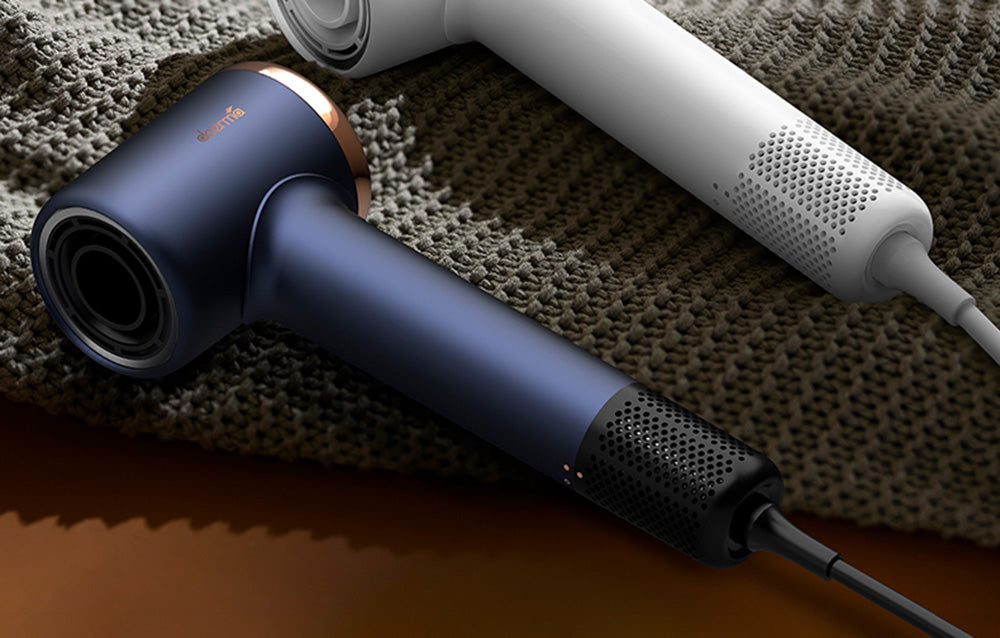 Uscător de păr Deerma DEM-CF50, 1400W, Aer, Ioni negativi, 11 moduri, Albastru închis