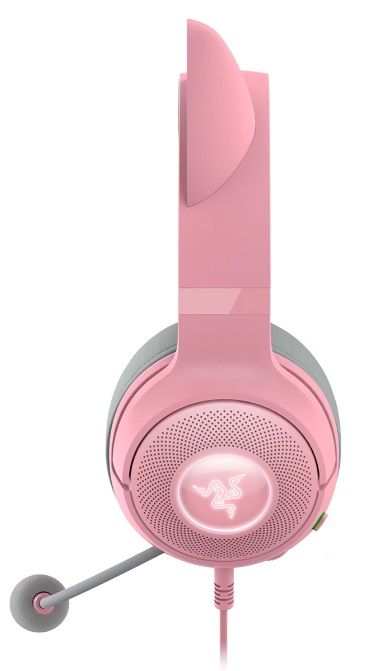 Căști de gaming Razer Kraken Kitty V2 (USB Tip A), Rose Quartz