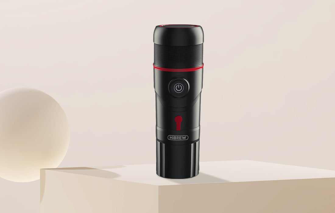 Cafetieră portabilă 3 în 1 HiBREW H4-basic cu adaptor, 80W, 15 bar, Negru