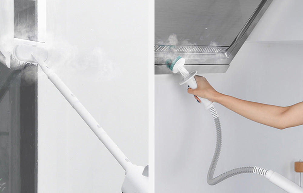 Aparat de curățat cu abur multifuncțional Deerma ZQ610, 1300W, 230ml, 105°C, cablu 4m, alb