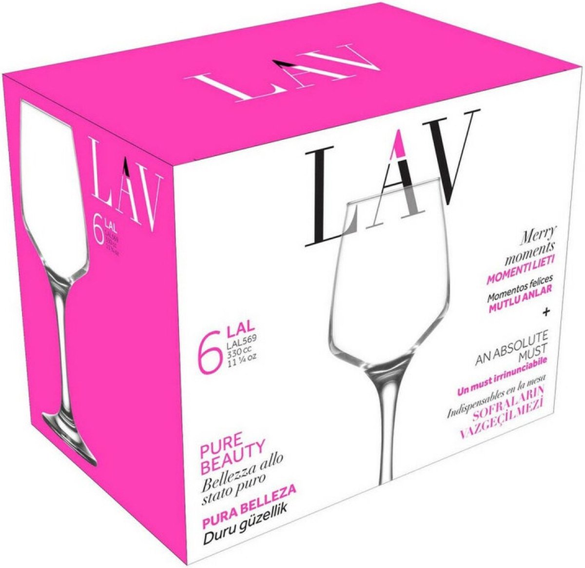 Set pahare vin roșu LAV Lal, 330 ml, 6 buc.