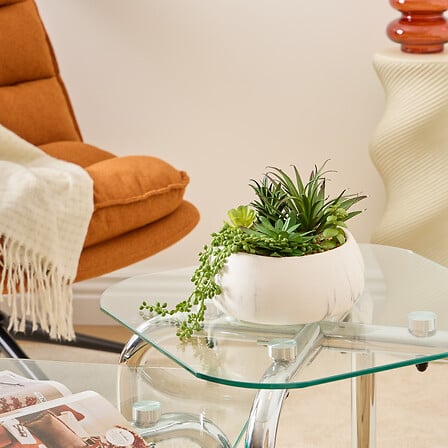 Plantă artificială Atmosphera Jesty Succulent, 18 cm