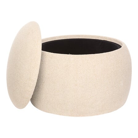 Scaun cu spațiu de depozitare Atmosphera Elior, Boucle, Bej, 60 cm