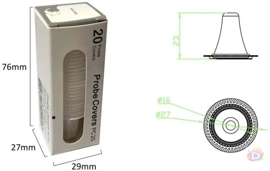 Set de vârfuri Braun LF40, de unică folosință, pentru termometre IR, 40 buc.