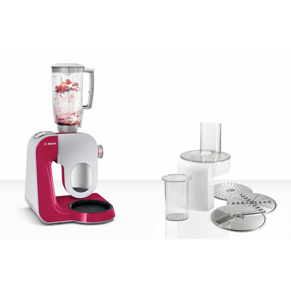 Robot de bucătărie Bosch MUM 58420, 3,9 l, 1000 W, tehnologie 3D, roz