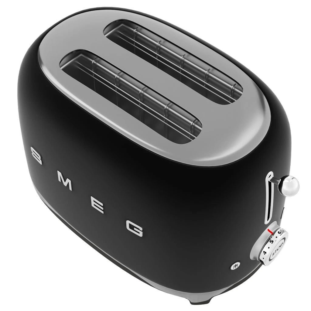 Prăjitor de pâine Smeg TSF01BLMEU, 950 W, 2 felii, Negru