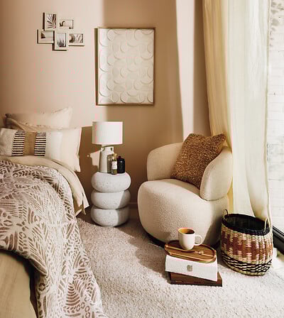 Fotoliu Atmosphera Sileo, Boucle, Pivotant, Bej