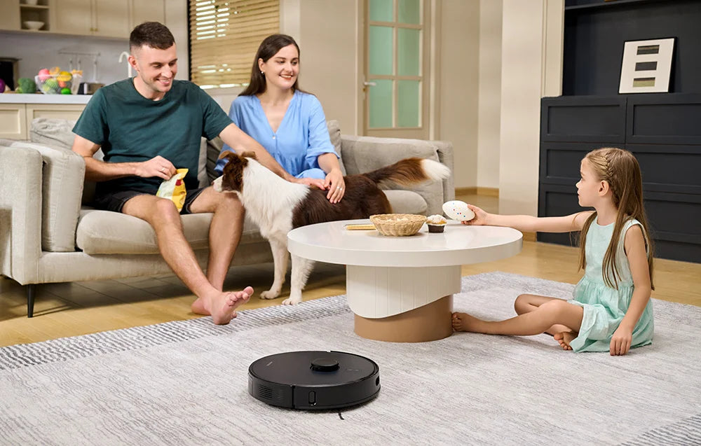 Aspirator robot cu stație AirRobo T20+, 60W, Mop, 3200mAh, filtre HEPA, Negru