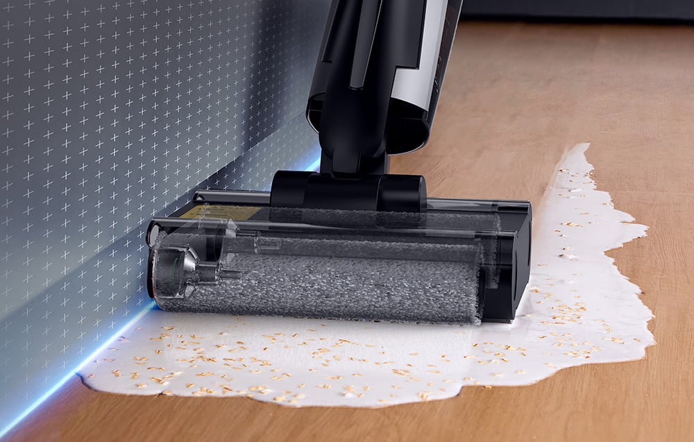 Aspirator fără fir Deerma DEM-VX96W, 160W, baterie de 4000mAh, curățare automată cu perie, negru