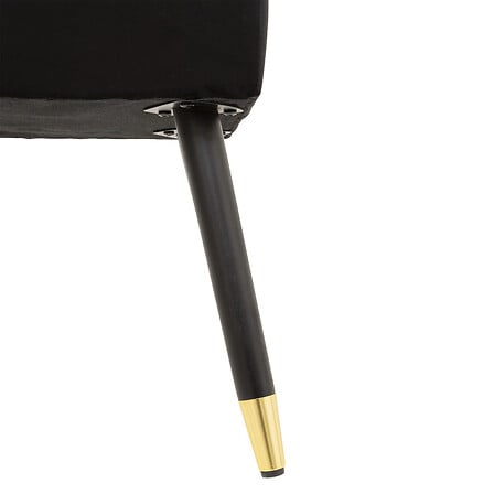 Bancă Atmosphera Salome, Catifea, Hevea, Negru