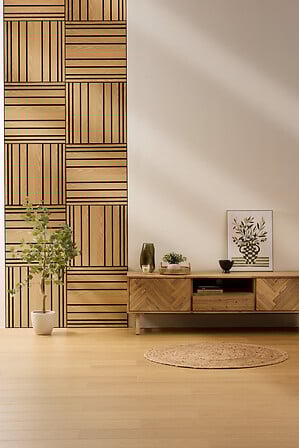 Panou decorativ acustic Atmosphera Colva, MDF, 60x60 cm, Lemn deschis