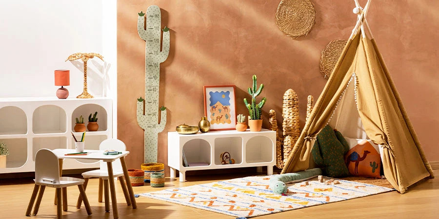 Set masă și scaune pentru copii Atmosphera Alex, MDF, pin