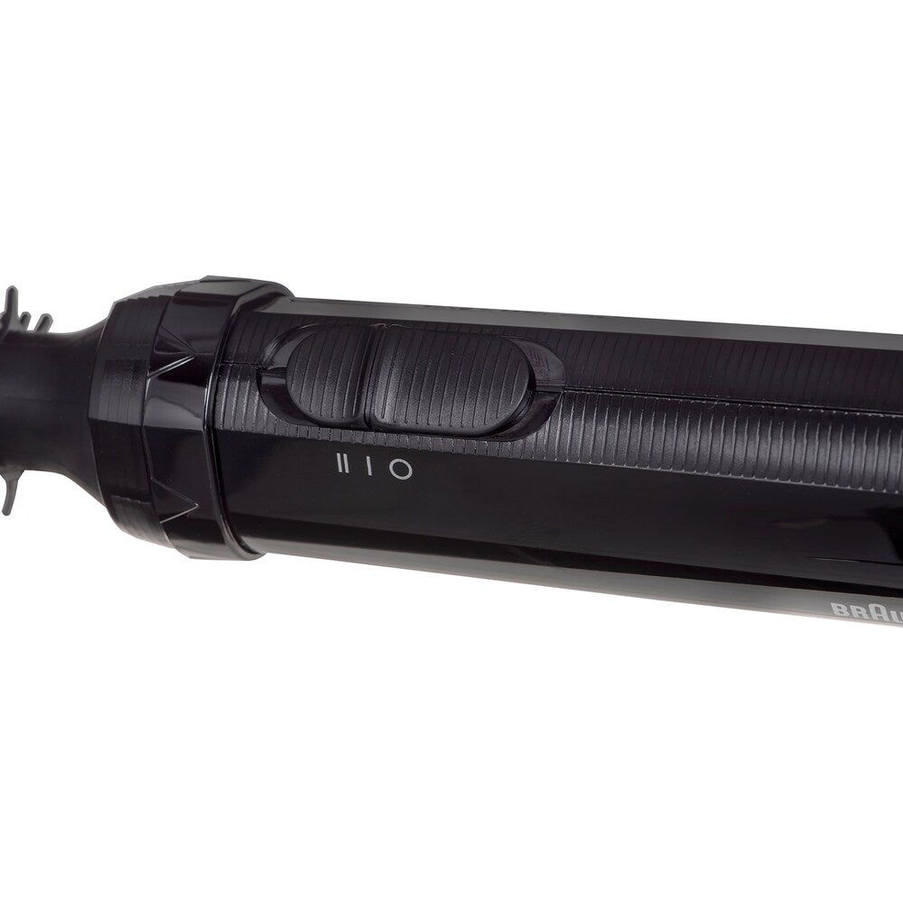 Perie de păr cu aer cald Braun Satin-Hair 1 AS 110, 200 W, 2 viteze, perie 18 mm, neagră