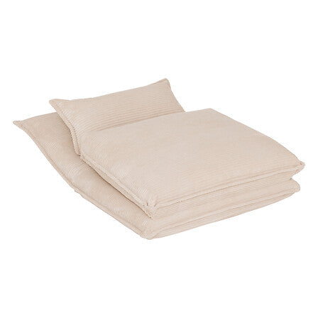 Fotoliu rabatabil Atmosphera Elois, catifea, ivory