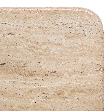 Masă de cafea Atmosphera Jivan, 120x70 cm, Travertin, Salcâm