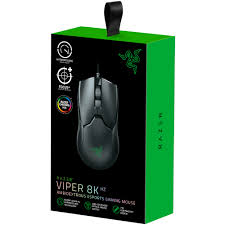 Mouse de gaming Razer Viper 8K, iluminat din spate, negru