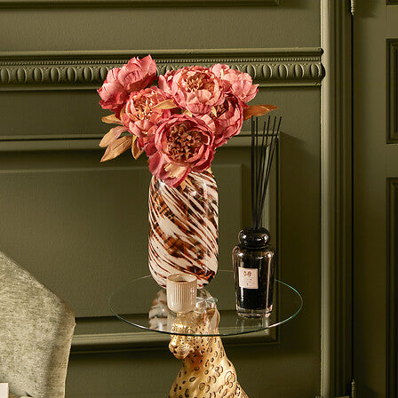 Buchet decorativ de bujori Atmosphera Fria, asortate, 53 cm