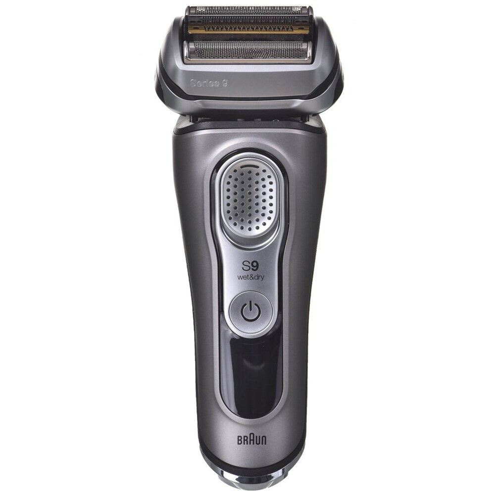 Aparat de ras Braun Series 9 9325s Wet&Dry, 40.000 de tăieturi, SensoFlex, Sensofoil, stație de încărcare, kit de călătorie, argintiu/grafit