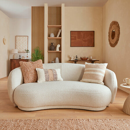 Canapea Atmosphera Nesky cu două locuri, Alb, 192x99x72.5 cm