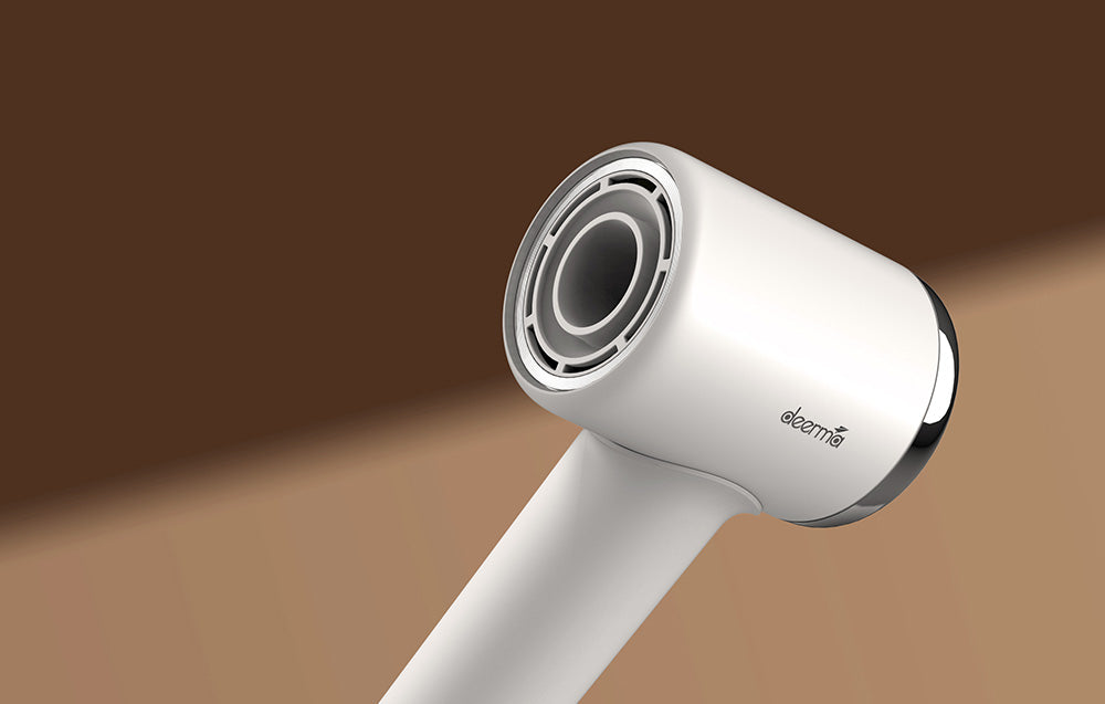 Uscător de păr Deerma DEM-CF50W, 1400W, Aer 70 m/s, Ioni negativi, 11 moduri, Alb