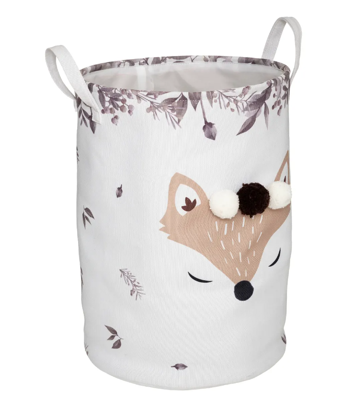 Coș pentru copii Atmosphera, Vulpe albă, 50 cm