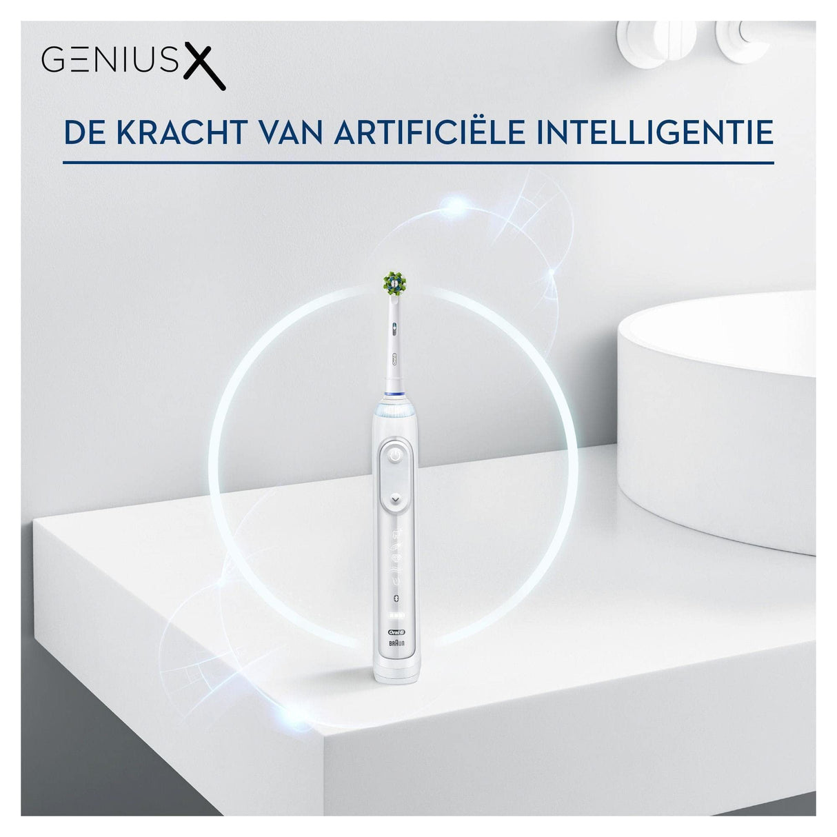 Periuță de dinți electrică Oral-B Genius X 396901, Albă