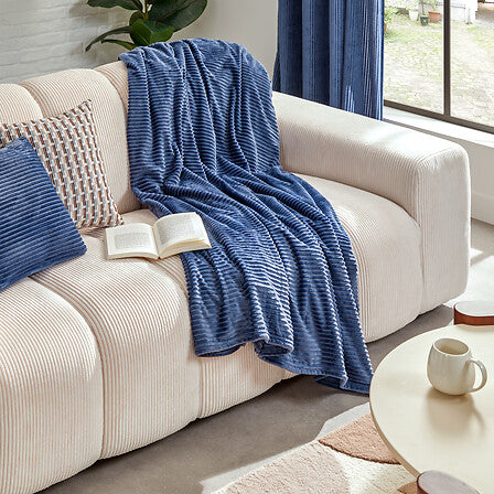 Pătură Atmosphere Arum, Albastră, 240x220 cm