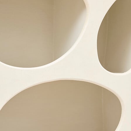 Comodă Atmosphera Chesni, 6 nișe, MDF, fildeș, 80x36x181 cm