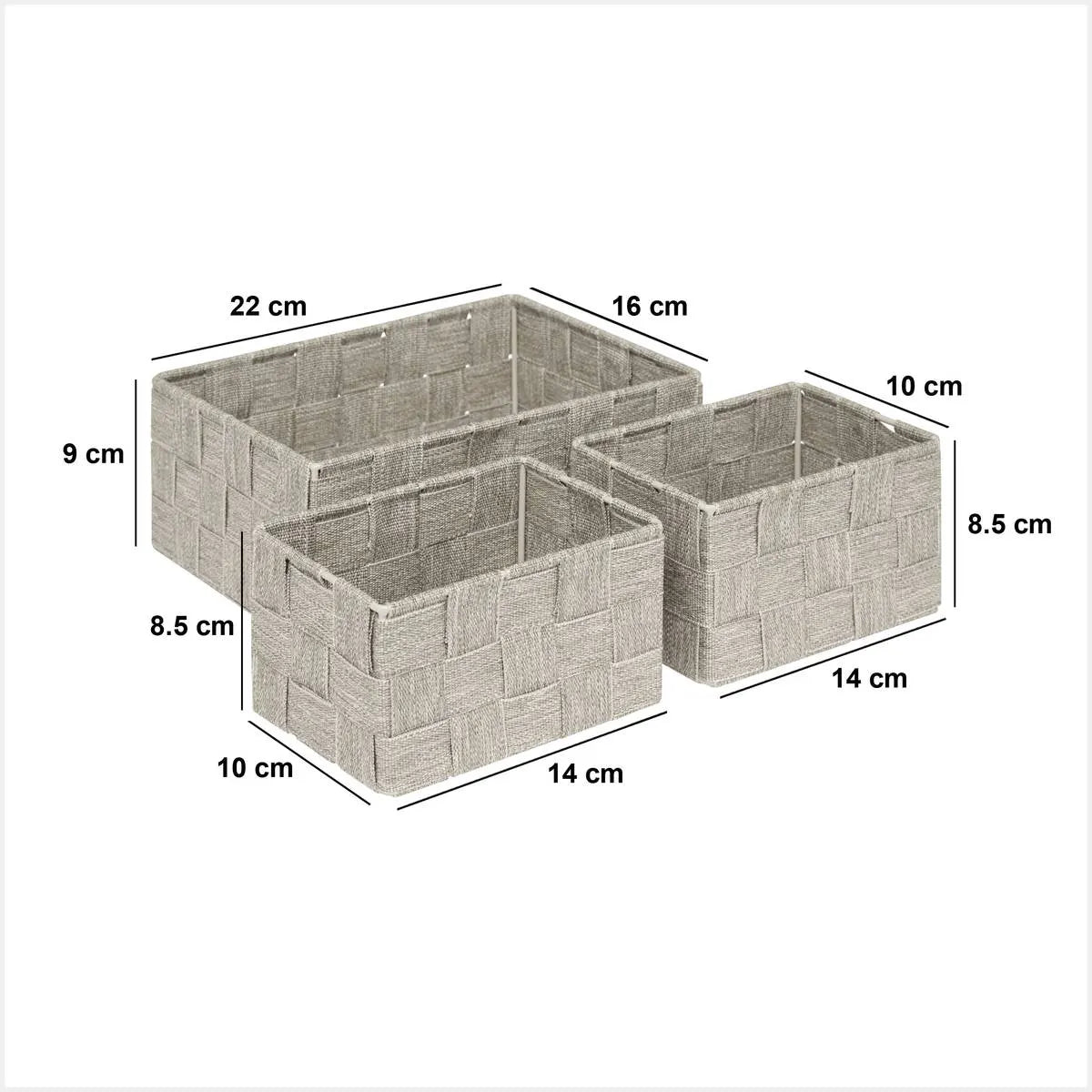Set coșuri depozitare 5five Lise, 3 buc.