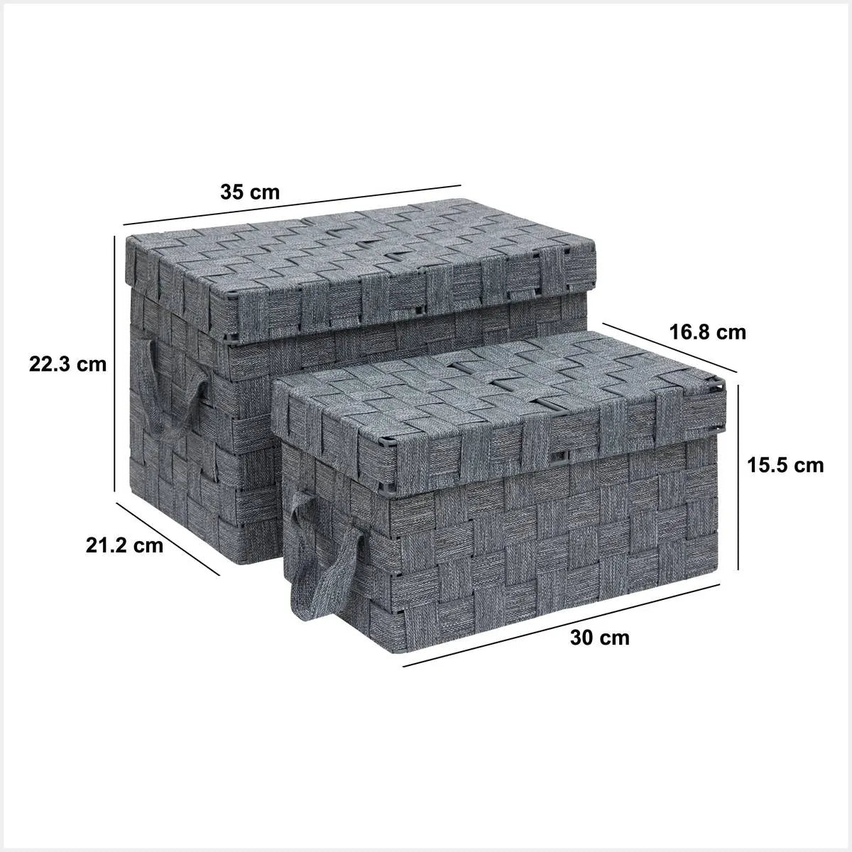 Set de cutii 5five Lise, dreptunghiulare, 2 buc.