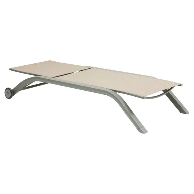 Сгъваем шезлонг с колелца Hesperide Jimani, Алуминий, Регулируем