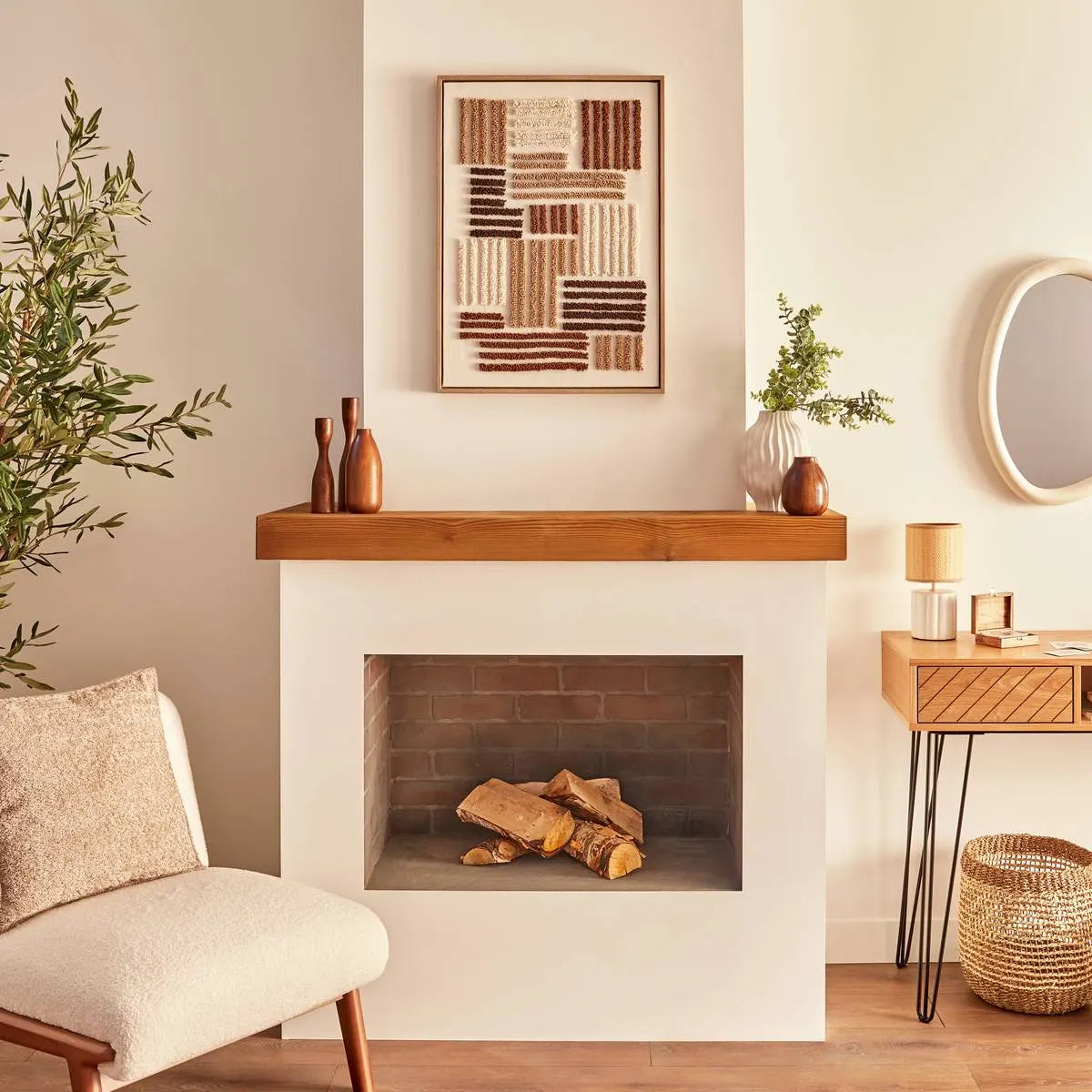 Pictură 3D atmosferă Emir, Pânză 50x70 cm, Material textil maro