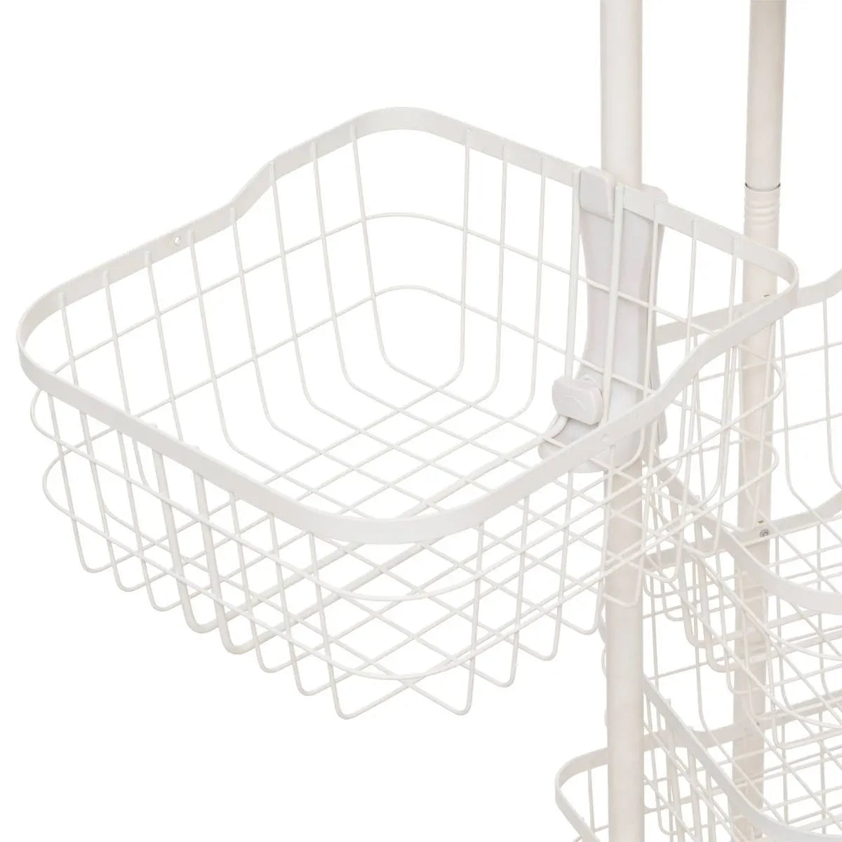 Cărucior de bucătărie 5five Balm, MDF și metal alb, 5 coșuri, 34,5x31x91 cm