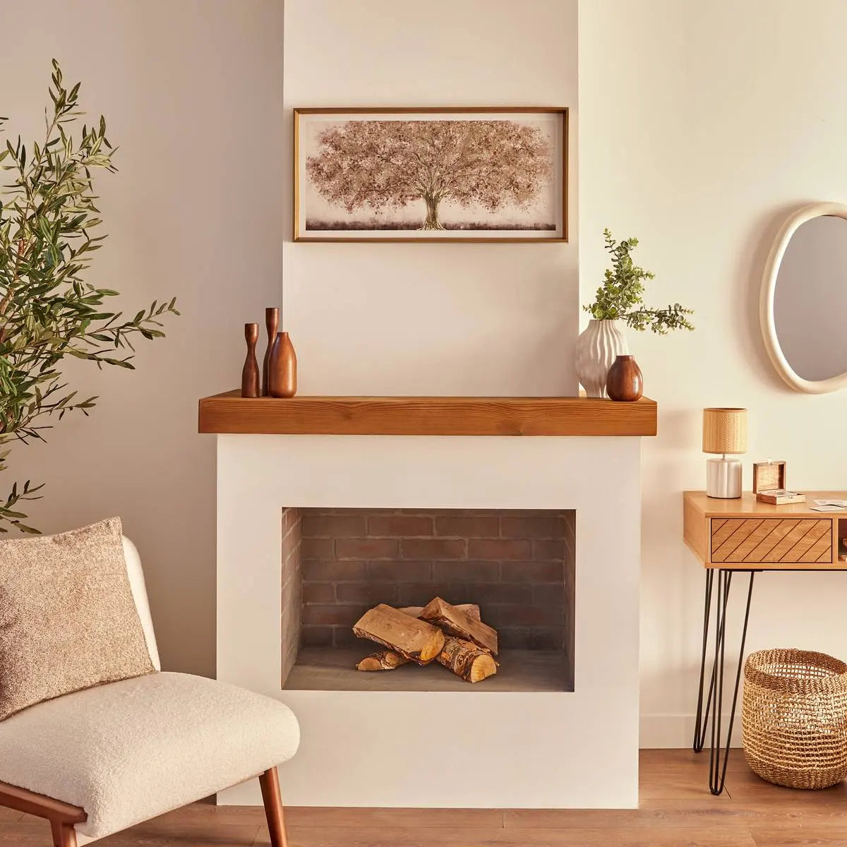 Tablou cu ramă Atmosphera Eka, Lemn 78x38 cm, Efect aluminiu