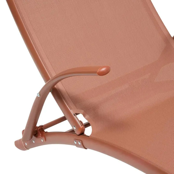 Сгъваем шезлонг Hesperide Samba, Алуминий, Махагон