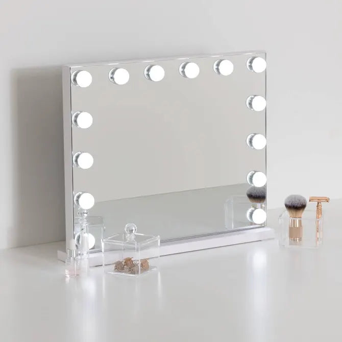 Oglindă de baie 5five Holly, LED, 50x10x42.5 cm, Alb