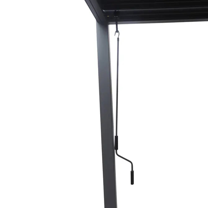 Пергола Hesperide Evonis, Алуминий и стомана, Графит, 4x3 m