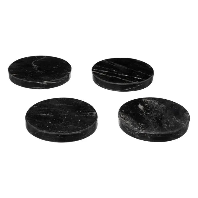 Suporturi pentru pahare Secret de Gourmet, marmură neagră, 10cm