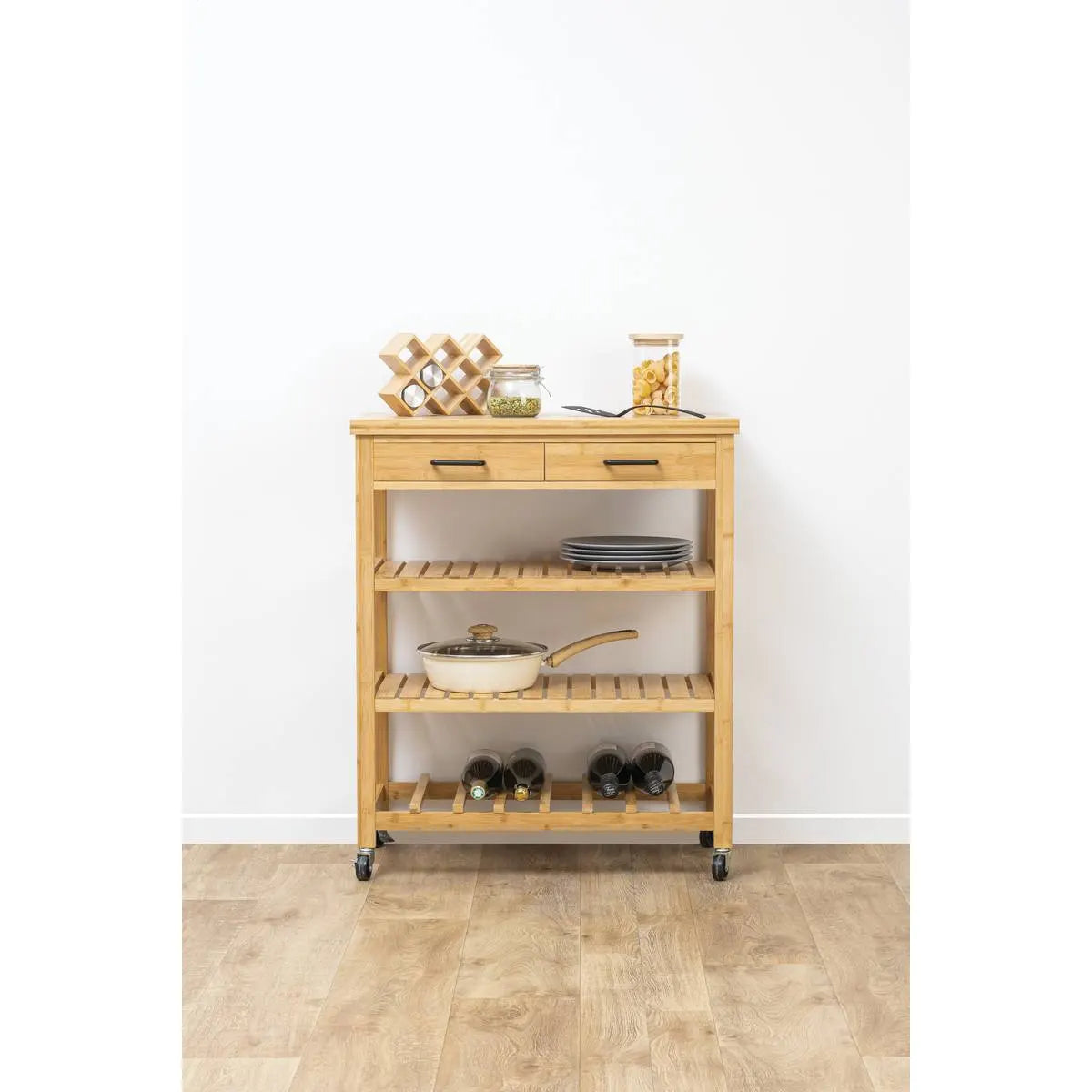 Cărucior de bucătărie 5five Linha, Mare, Bambus