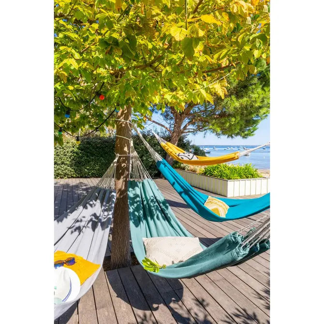 Двоен хамак Hesperide Yaqui, Синьо-зелен, 150x307 cm