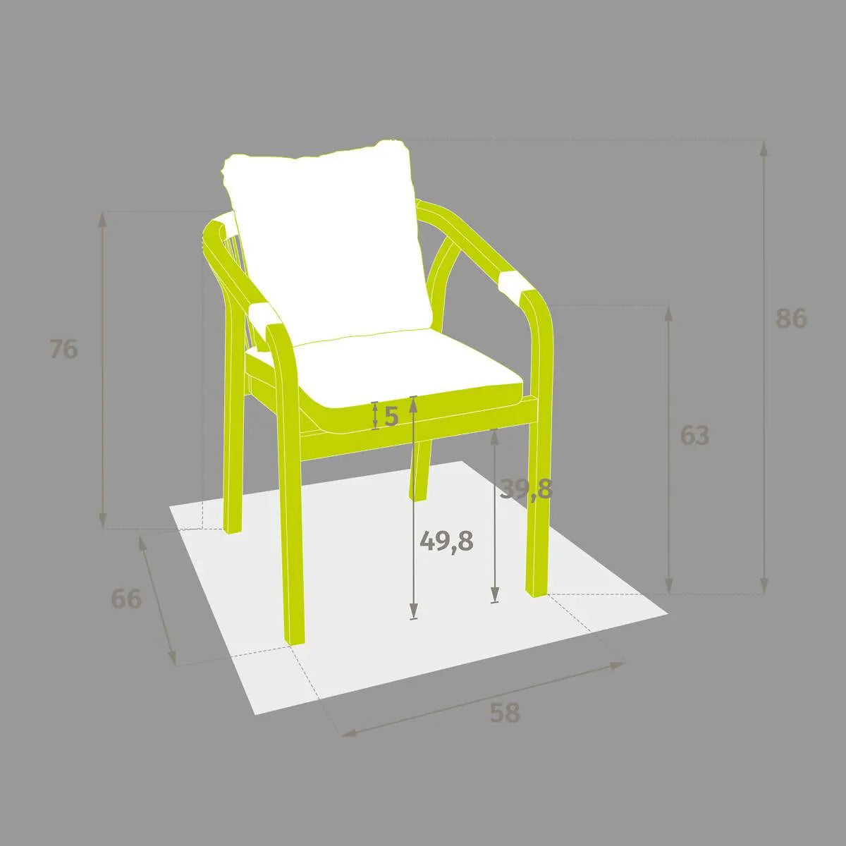 Scaun de gradina Hesperide Papouasie