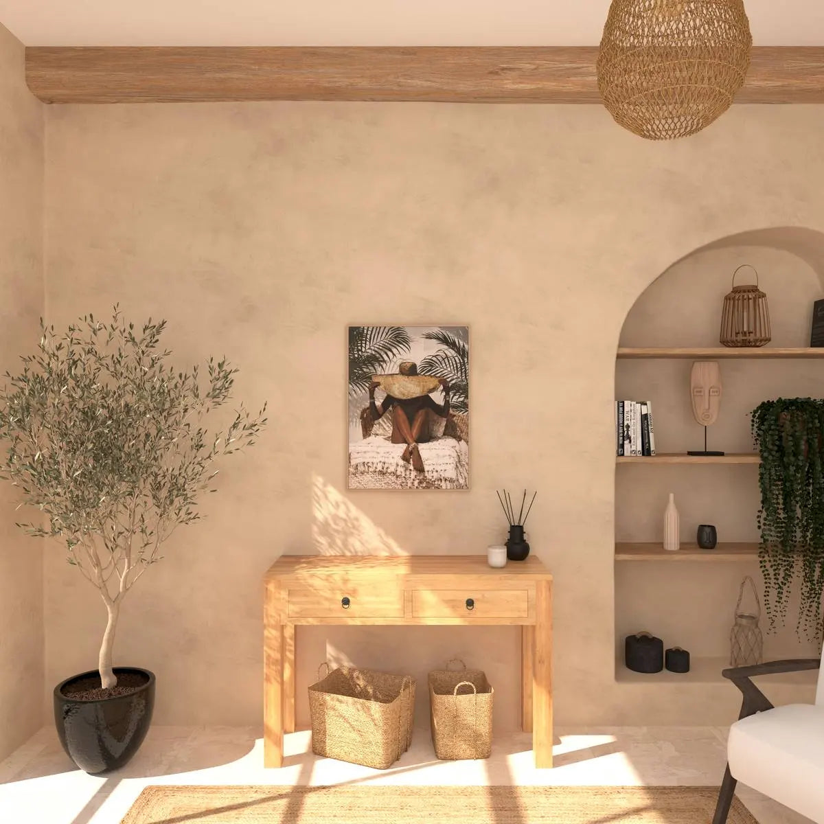 Tablou înrămat atmosferă Eliane, Imprimeu pe pânză 58x78 cm