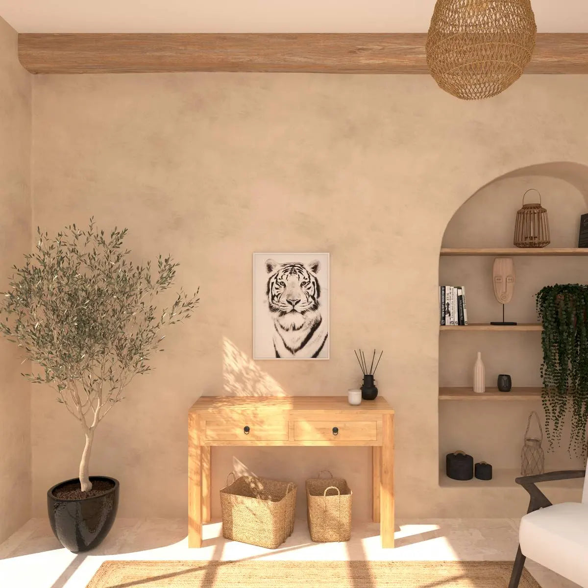 Tablou înrămat Atmosphera Tiger, Imprimeu pe pânză 50x70 cm