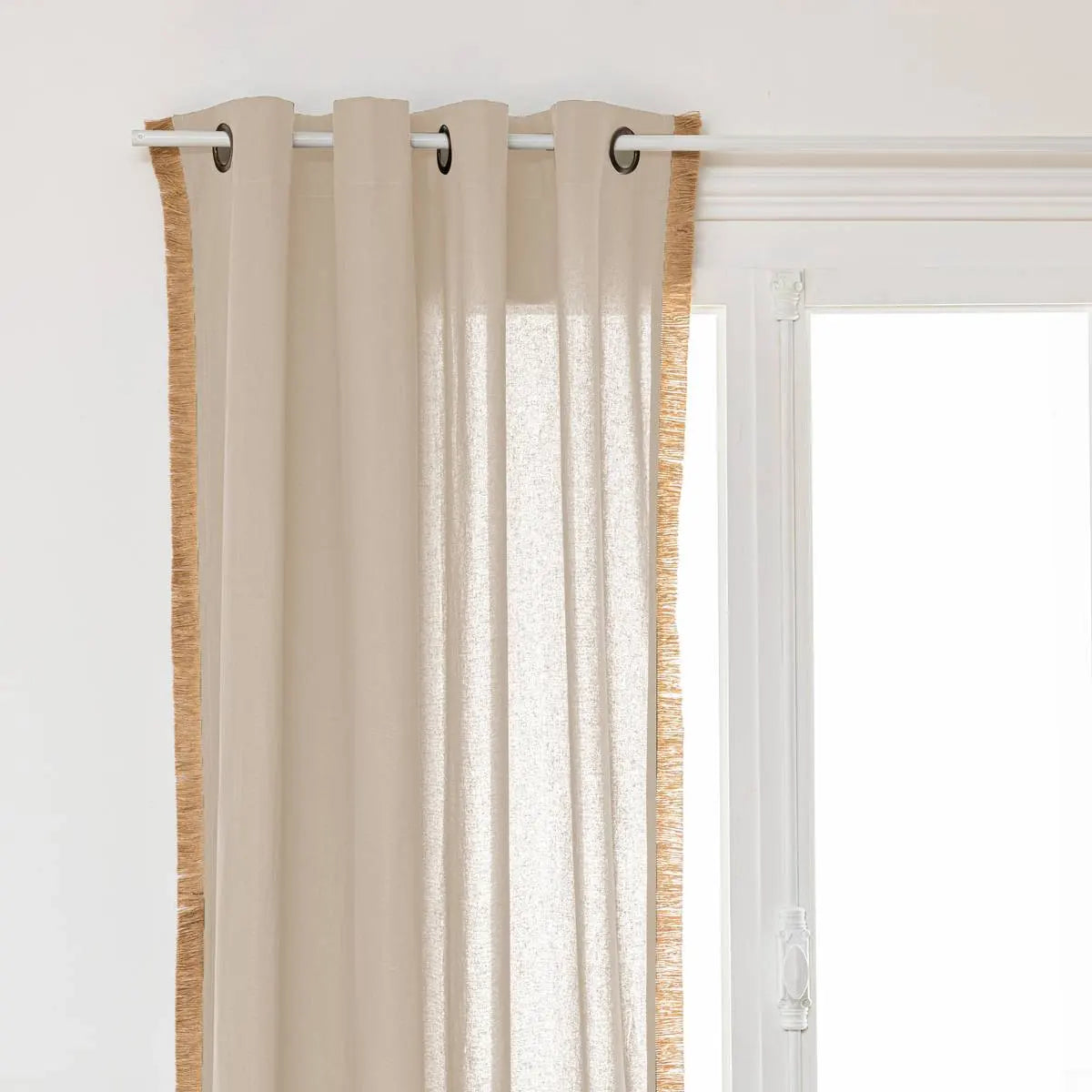 Perdea Atmosphera Botanic Factory, 140x260 cm, Bumbac și iută, Ivory